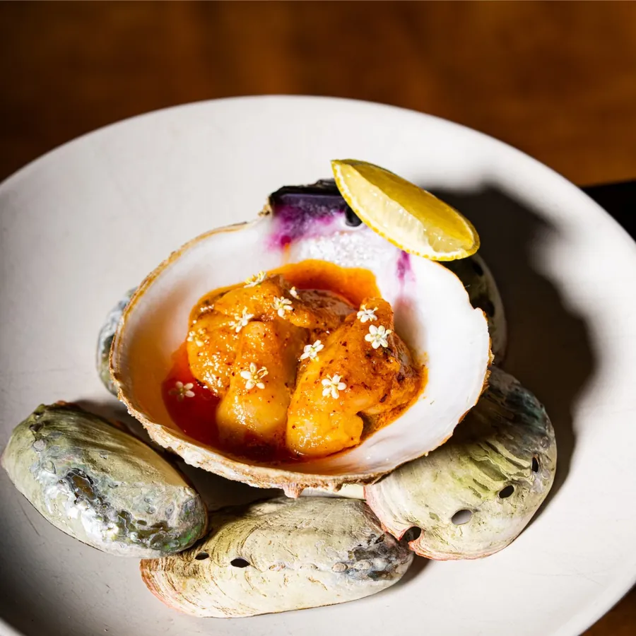 Seafood course from the CUMÉ dinner at Autor
