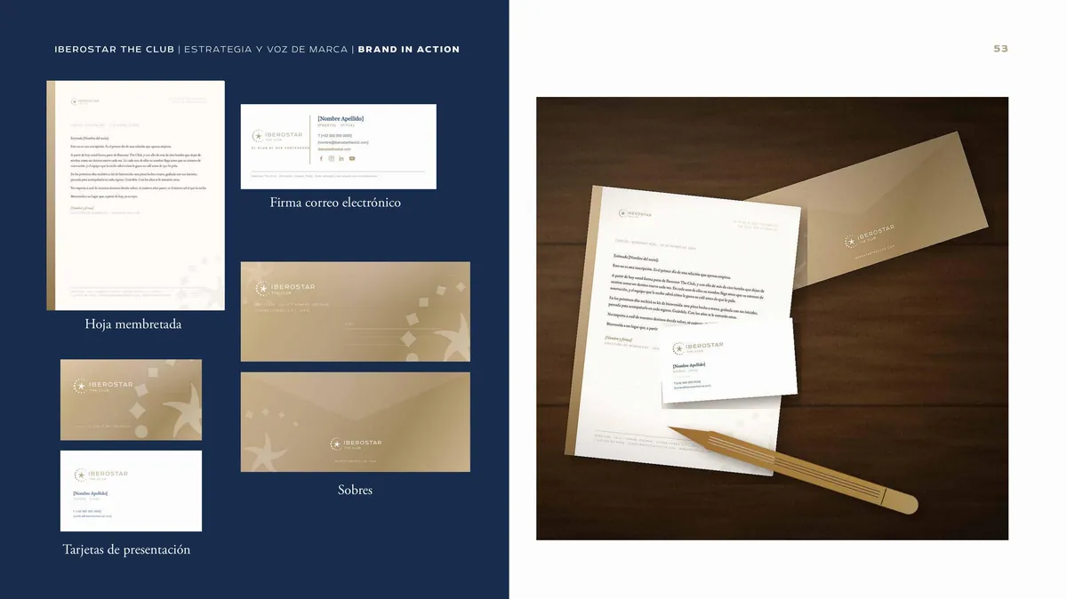 Brand in action: Iberostar The Club stationery