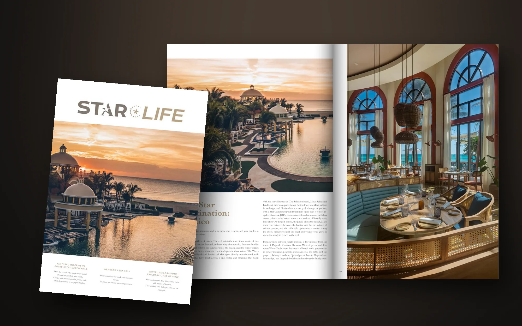 Star Life magazine by Iberostar The Club, cover and an open spread