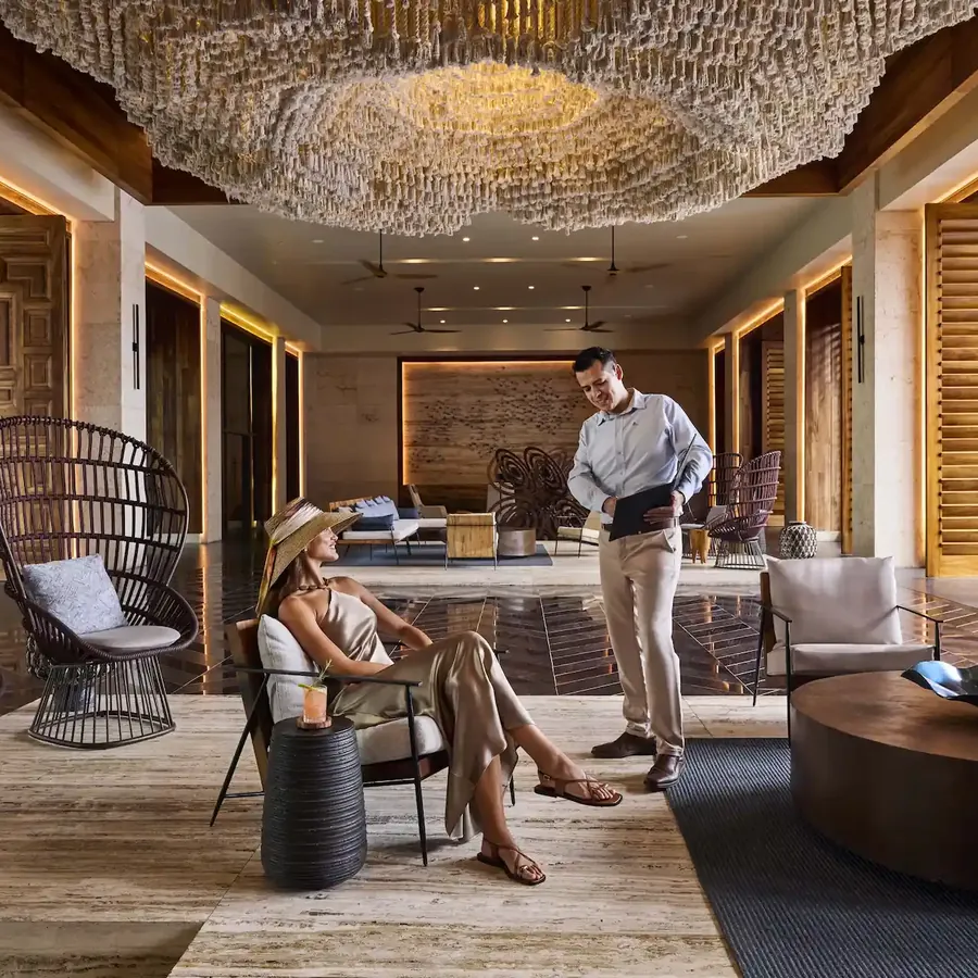 Lobby lounge at Conrad Tulum Riviera Maya