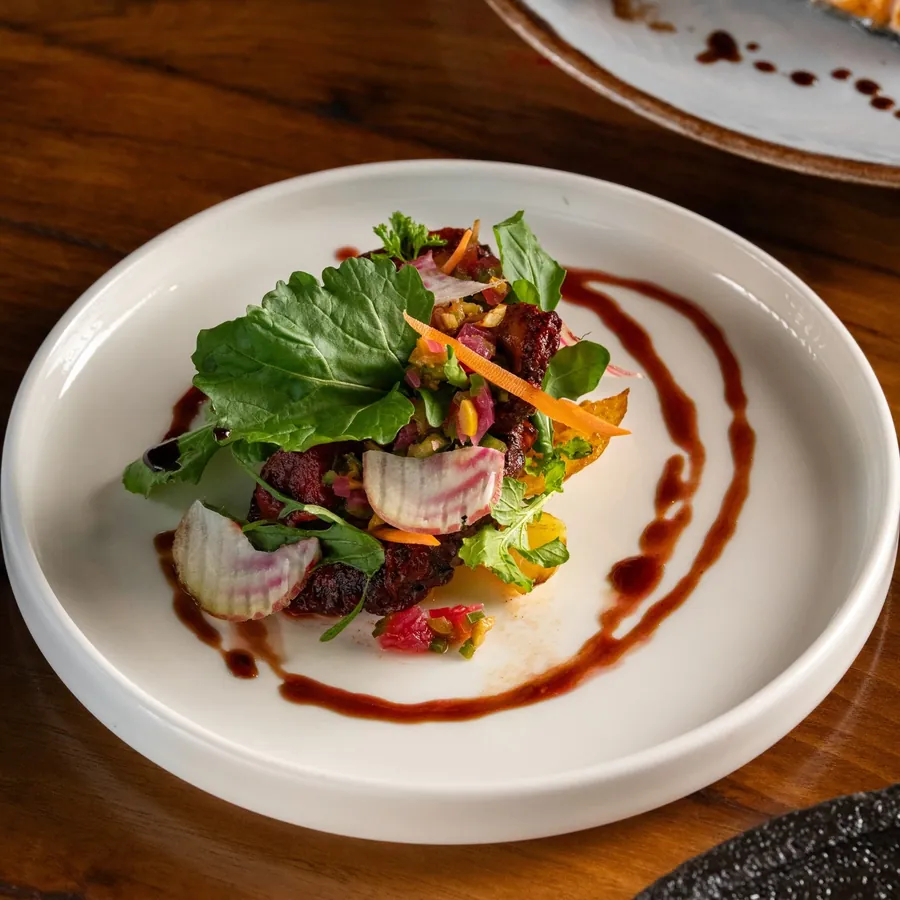 Signature dish at AUMA, Hilton Tulum